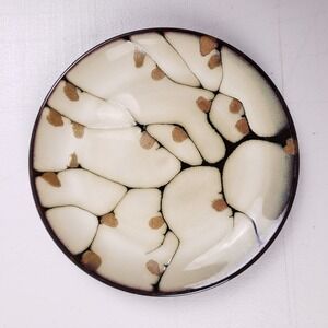 Mikasa Gourmet Basics Andria Plate 8" Stoneware Tan‎ Brown Reactive Glaze Salad